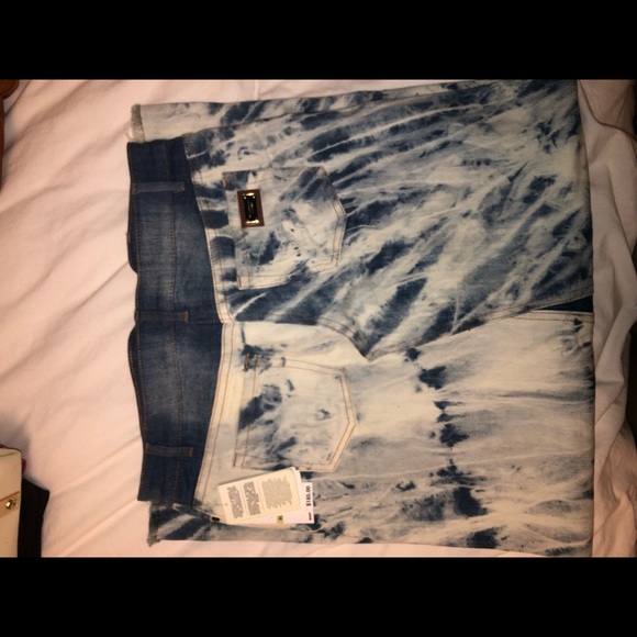 micheal kors full length tie die jean skirt - Picture 2 of 4